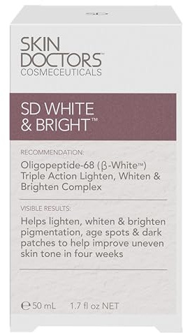 Skin Doctors SD White & Bright, Even Skin Tone, Brighter Looking Skin, Visible reduction in Pigmentation, Freckles, Age Spots & Surface Blemishes. helps with Skin Firmness and Moisturisation - 50ml