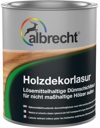Albrecht Holzdekorlasur Palisander 750 ml | Wetterbeständige Holzlasur für Außen & Innen, Schutz & Pflege für Holzoberflächen, dekorative Lasur in Palisander