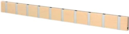 Knax Garderobe Waagerecht Buche 10 Haken, Grau