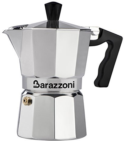 Barazzoni Alluminio Caffettiera 1 Tazza. Prodotto certificato dall'Accademia Italiana Maestri del Caffè