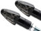 Germany Motorsports LED Motorrad Mini Blinker Wizzard Schwarz kurz universal 12V e-geprüft vorn hinten (Getöntes Glas, 1 Paar)