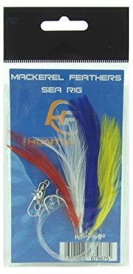 Mackerel Feathers Set Fishing Rig x 5 Hunter Pro Size 1/0 Hooks