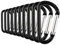 Temlum 10 Pcs Carabiner Clips 3.8/4.8/5.8/6/7cm D-Ring Keyring Clip Small Snap Hook Aluminum Carabiner Clip for Keys, Backpack, Dog Leash, Fishing, Camping (5.8 x 2.8cm)