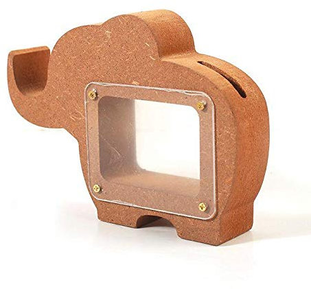 Graine Créative Elefanten Sparbüchse aus MDF Holz 15 x 11 x 3 cm