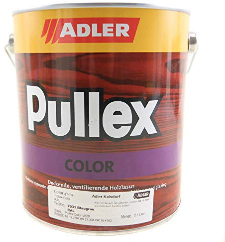 Holzlasur ADLER Pullex Color blaugrau RAL7031 seidenmatt 2,5l