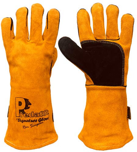 Heavy Duty Wood Burning Stove Gloves Fireplace Heat Resistant Gauntlets Welding