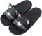 Acfoda Sommer Badelatschen Damen Hausschuhe Frauen mit Katze Slide Dusch Badeschuhe Slip On Pantoletten Slippers Flache, 35/36 EU, Schwarz,Herstellergrösse:36/37