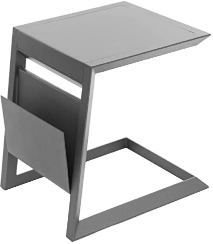 Hespéride - Quadratischer Gartenbeistelltisch Allure in Graphitgrau - 55 × 45 × 55 cm - Graphit