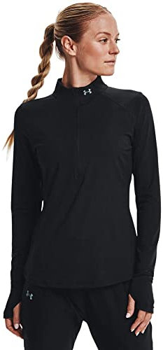 Under Armour Qualifier Run 2.0 ½ Zip Manches Longues, Noir, m Femme