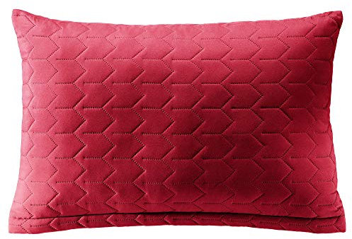 Aqua-Textil Dreamlike Zierkissen 48 x 74 cm Bordeaux rot Mikrofaser Dekokissen leichte Wattierung Steppkissen