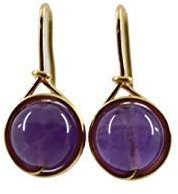 Ohrringe NOBLE Edelstein vergoldet (Amethyst)