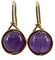 Ohrringe NOBLE Edelstein vergoldet (Amethyst)