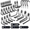 3-H Ganci da Garage Resistenti, Confezione da 31, Ganci in Acciaio per Garage, Montaggio a Parete e Organizer per Attrezzi Antiscivolo per Organizzare Scale, Sorde, Biciclette, Cavi