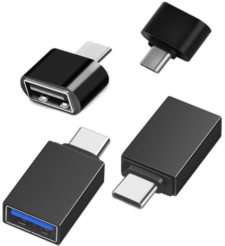 Jiusion - Adaptador USB 3.0 tipo C macho a USB hembra OTG compatible con Samsung Oneplus MacBook Huawei Xiaomi C Mobile (paquete de 2)