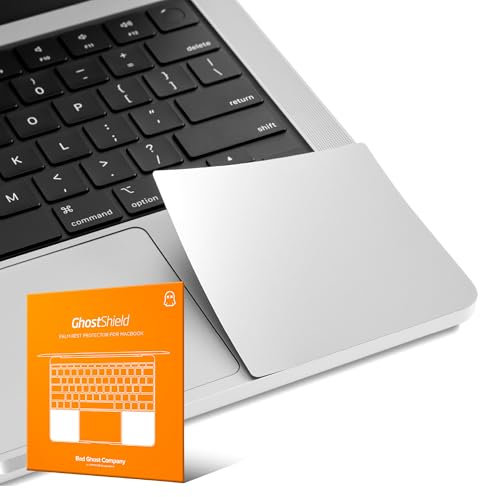 UPPERCASE GhostShield Premium Palm Rest Protector Skin Cover Set, Kratzer und Verschleißschutz, Kompatibel mit MacBook Pro 14 Zoll 2024 2023 2021 M4/M3/M2/M1 Pro/Max (Silber)