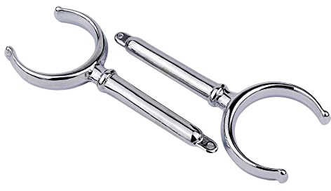 GATE 14 Dollen für Ruder 2 Stück mit Bajonettverschluss aus verchromtem Messing Ø Stiel: 12 mm