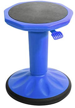 Pearington SitFree Höhenverstellbarer Wackelhocker, aktiver Flexibler Sitzstuhl für Kinder und Erwachsene – Schule und Büro, Blau