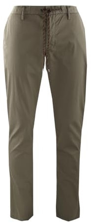 ALBERTO Slim Fit Hose Super Light Reißverschluss Paspelgesäßtaschen Oliv Größe W34 L30