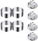 Cooking Ring Set, Baking Ring Mold with Pusher Food Presentation Rings Non-Stick Round Food Rings Mini Baking Ring for Cooking Crumpets Eggs Pastry Mousse Desserts 4PCS Silver