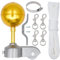 NAOEDEAH Fahnenmast-Set, 15 m, Fahnenmast-Seil, Ersatz-Set, Fahnenmast, Hardware-Teile, Reparatur-Set, Zubehör, 7.6 cm Fahnenmast-Topper, Stollenhaken, Fahnenmast-Riemenscheibe, LKW für 5.1 cm