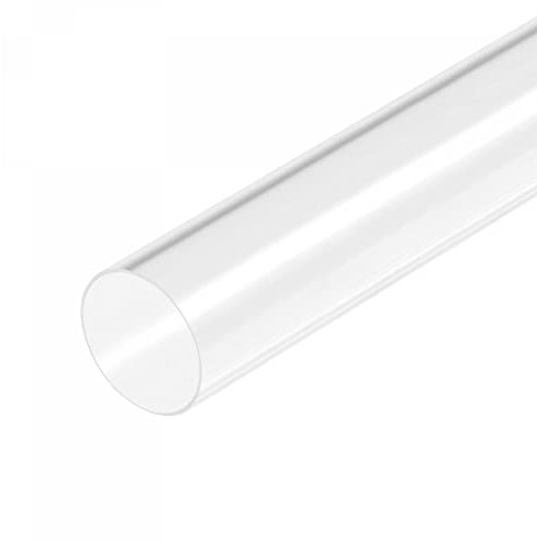 sourcing map Acrylrohr, klar, starr, rund, 42 mm Innendurchmesser, 45 mm Außendurchmesser, 45,7 cm für Lampen und Laternen, Wasserkühlungssystem