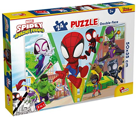 Liscianigiochi 99672 Lisciani Spiele Marvel Puzzle DF Plus 24 Spidey Let's Challenge