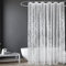 EurCross Rideau de Douche Transparent Plus épais 180x220cm Extra Long,Rideaux de Douche en EVA Plastique Galets 3D Imperméable et Anti Moisissure, pour Salle de Bain avec 5 Aimants et 12 Crochets