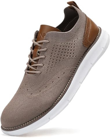 SVNKE Homme Ville Chaussure Business Chaussures à Lacets Comfort Respirant Affaires Léger Dressing Oxford pour Hommes Costume Mariage Marron 44