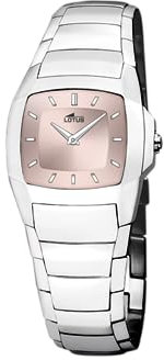 LOTUS Damenuhr 15316/H Outlet Edelstahlgehäuse 316l Silber 316l Edelstahlband Silber, Rosa
