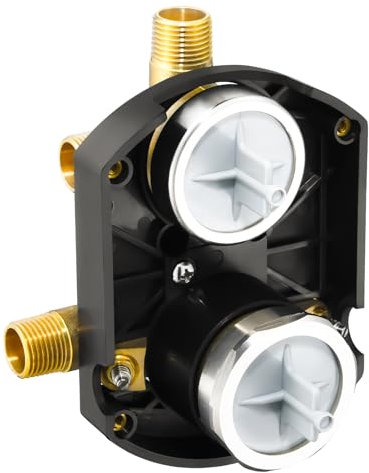 R22000-WS Integrated Shower and Diverter Valve, Compatible with D 3-Setting or 6-Setting Integrated Diverter Valve Trim kit, with Screwdriver Stops