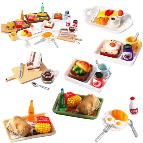 Abiemuce 38 Stück Miniatur Wichtel Zubehör, Miniatur Lebensmittel Puppenhaus Zubehör Weihnachten, 1/12 Puppenhaus Zubehör, Miniatur Puppenhaus Zubehör Wichtel Zubehör Weihnachten, Wichtel Zubehör