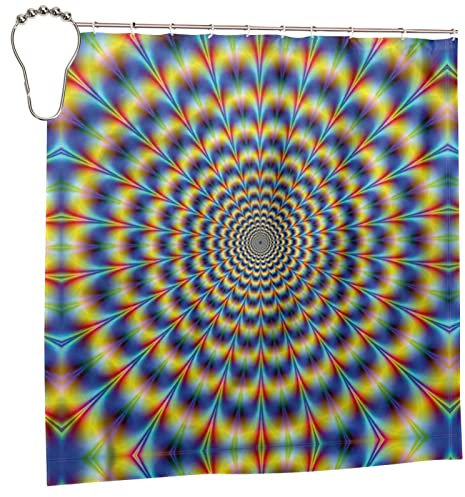 ZaKhs spiral optical illusion gif Print Shower Curtain Waterproof Bathroom Curtain Fashion Bathroom Decor For Home Hotel 183 x 183 cm