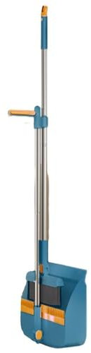 XILENY Juego de Escoba y Recogedor retráctiles de 3 Piezas con Mango Largo retráctil Vertical con Mango Giratorio de 180° para Cocina, Oficina, Limpieza del hogar, Cocina, Oficina, Limpieza de Pisos
