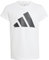 adidas Bambina Essentials Cotton T-Shirt, White/Black, 14-15 Years