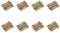 Leliafleury 8Pcs Folding Door Hinges 25mm(1 inch) Brass Hinges for Window Cabinets Closet Drawer Boxes, Bronze