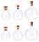 DELORIGIN 6 Stück Mini Glasflaschen Runde Glaskugelflaschen Mit Korken Kleine Wishing Flaschen Transparente Kleine Wunschgläser Für Hochzeit Geburtstag Party Requisiten Dekoration Strandsand
