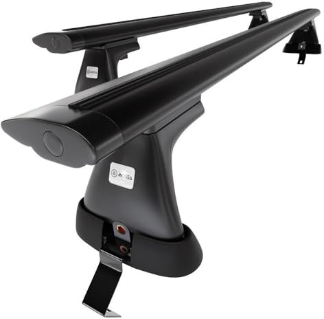 Mossa - Alu-Dachträger kompatibel mit Opel Insignia Grand Sport (2017-2022) - schwarz Dachträger Dachgepäckträger - ohne Montagelemente 2