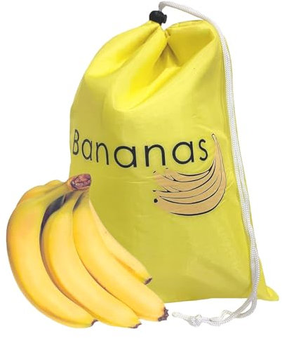 Niktule Frischhaltebeutel Für Bananen, Bananenhalterbeutel Für Gemüse, Bananenkonservenbeutel Mit Kordelzug, Wiederverwendbare Lebensmittelbeutel, Robuste Und Stoßfeste Aufbewahrungstasche Für Salat