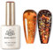 Born Pretty Esmalte de Uñas Semipermanente Jelly Orange, 15ml U V Nail Polish Otoño Invierno Transparente Natural LED Manicura Gel