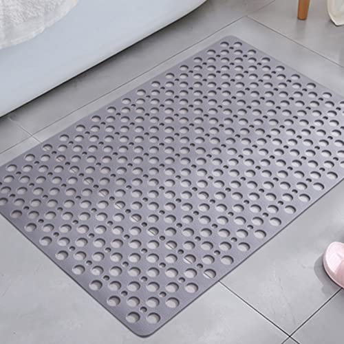 Tapis de douche antidérapant avec trous de drainage, ventouses et couleur grise 70 x 70 cm