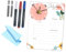 Cabilock Schreibtisch-whiteboard mit Uhr Stehend Whiteboard Memoboard Büro-planungskalender
