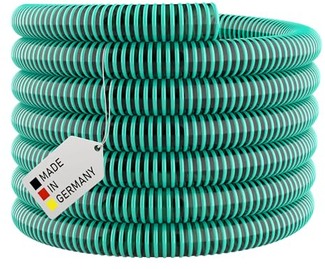 AWM Saugschlauch GRÜN Spiralschlauch Gartenschlauch Teich Förderschlauch Pumpen Druckschlauch (40 mm, 10, meter)