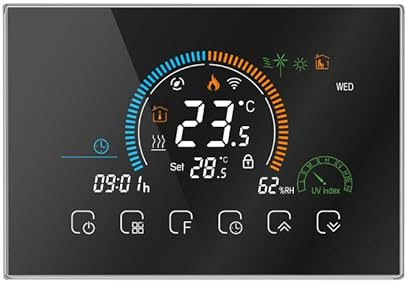 t-storm termostato wifi per riscaldamento a pavimento ad acqua – programmabile con app SmartLife o con comandi touch – compatibile con Alexa, Google Home e IFTTT