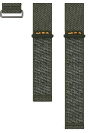 Garmin Venu X1 watch band, Nylon, Moss | Official Garmin watch band, fits Venu X1 only, ideal for daily wear, comfortable & stylish