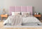 DHOME Tête de Lit Capitonnée Lin Naturel Uni Anti-Taches Design Modulaire Vertical Autocollant Tête de Lit Chambre Rembourrée (Rose Poudré, 160cm, Hauteur 80cm, x4)