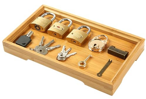 Générique Lock montessor et Ensemble de Jouets Key - Puzzle d'apprentissage en Bois en Bois avec clés, kit de compétences motrices Fines | Cadeau pour Les pour Les d'âge préscolaire, Les Outils