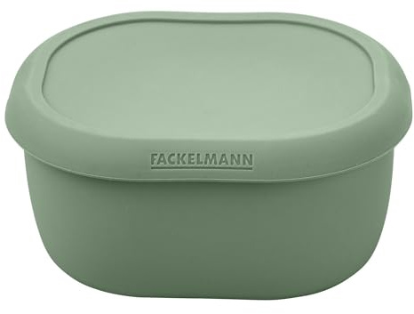 FACKELMANN Lunchbox 600 ml aus Silikon, Flexibel und robust spülmaschinengeeignet, Mealprep Box zur Aufbewahrung von Lebensmitteln