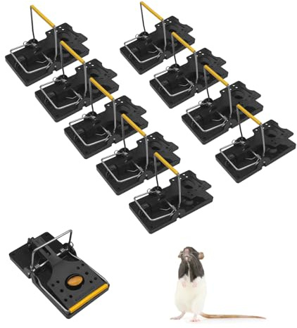 Jasjfasd 10 Pièces Mini Piege a Rat, Reutilisable Piege a Souris, Professionnel Sensible Tapetteà Souris Attrape, Tapetteà Plastique, Tapette, Convient pour la Maison et Exterieur