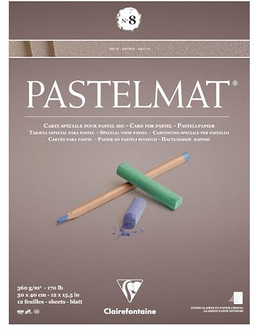 Clairefontaine 96015C Skizze Pastellblock Pastelmat N.8 30x40cm Braun