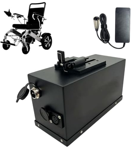 JHKJ 24V 13Ah 6.6Ah 16Ah 24Ah 20Ah Wheelchair Battery 24 Volt Lithium Batteries for Mobility Scooter/Trolley Power Assist/Wheelchair with Charger